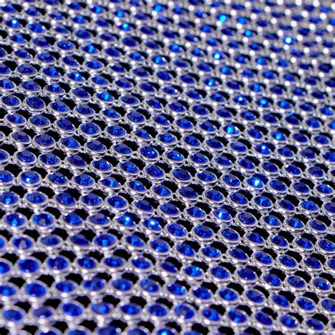 Rhinestone Aluminum Scale Mesh Fabric 